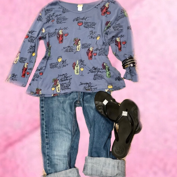 Periwinkle Mid-Sleeve Shirt - Picture 3 of 6